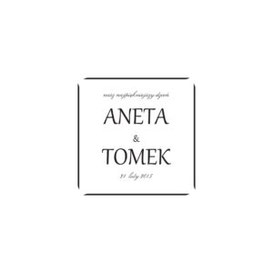 przykład grawer Aneta & Tomek